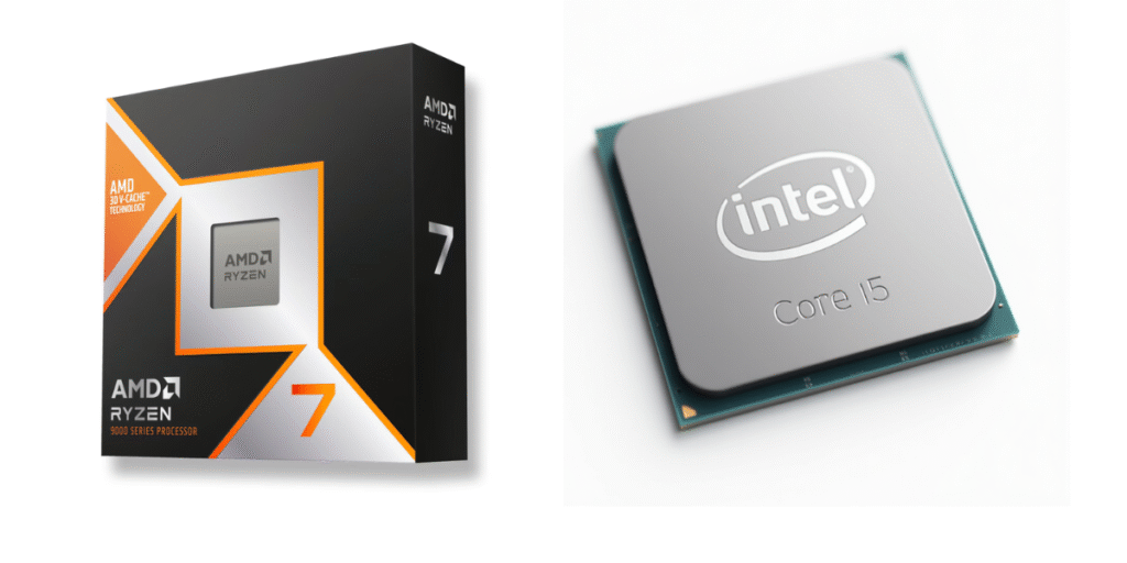 Intel vs AMD CPU comparison for gaming performance in 2025